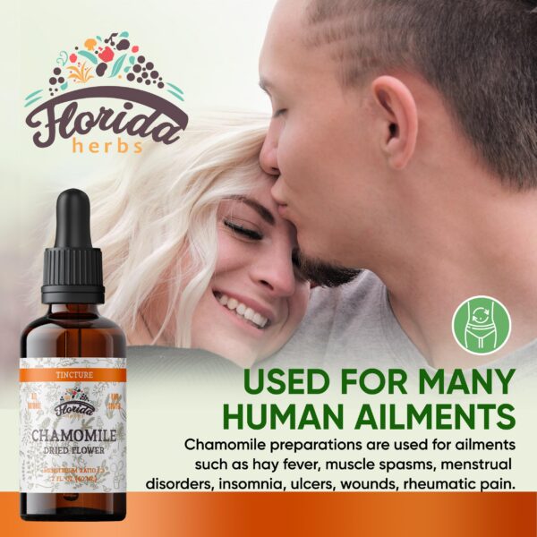 etiqueta tintura manzanilla orgánica florida herbs