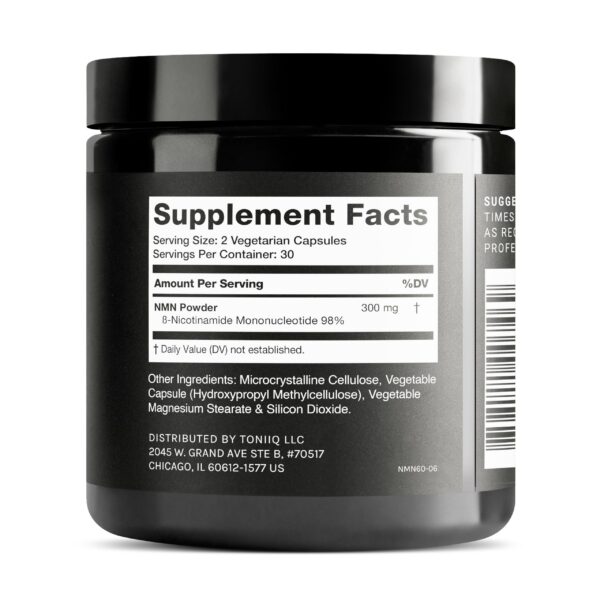 Etiqueta Toniiq NMN 300 mg