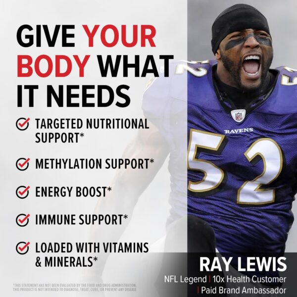 Version 1.0.0 Etiqueta trasera 10X Health Optimize multivitamínico metilado