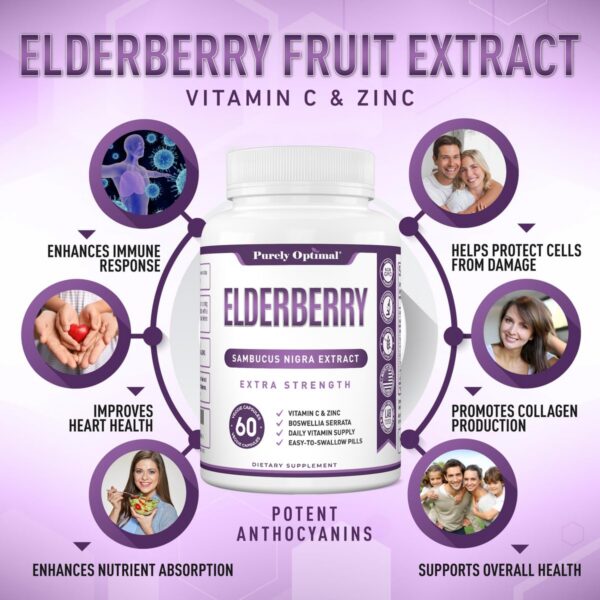 Etiqueta trasera cápsulas Purely Optimal saúco
