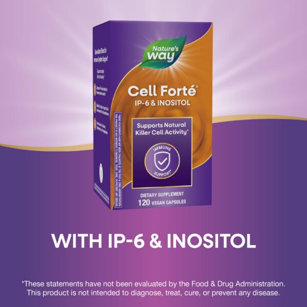 Parte trasera etiqueta Nature's Way Cell Forté IP-6 e inositol