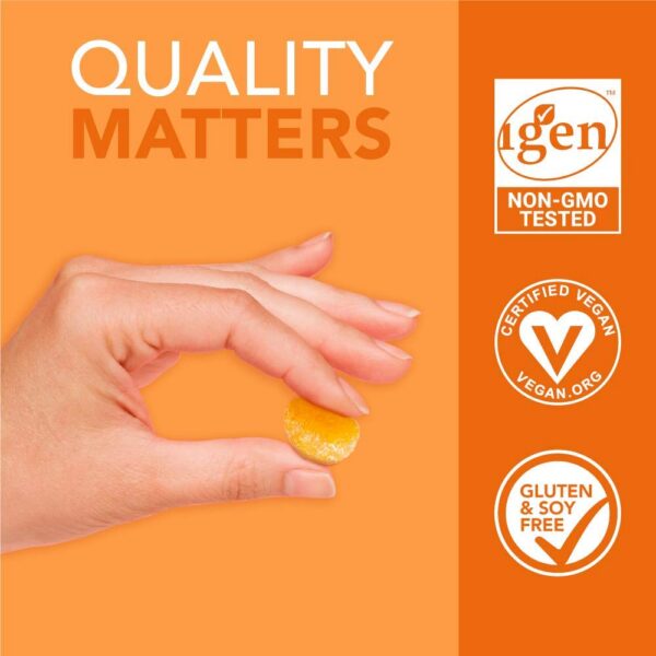 Etiqueta trasera gomitas vitamina C veganas