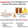 Etiqueta trasera Krampade fibra prebiótica y potasio