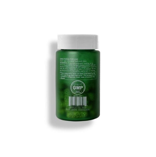 Etiqueta trasera LORDE BELLE Optimizer 3.0 NRF2 con ingredientes