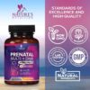 Etiqueta trasera multivitamínico prenatal Nature's Nutrition