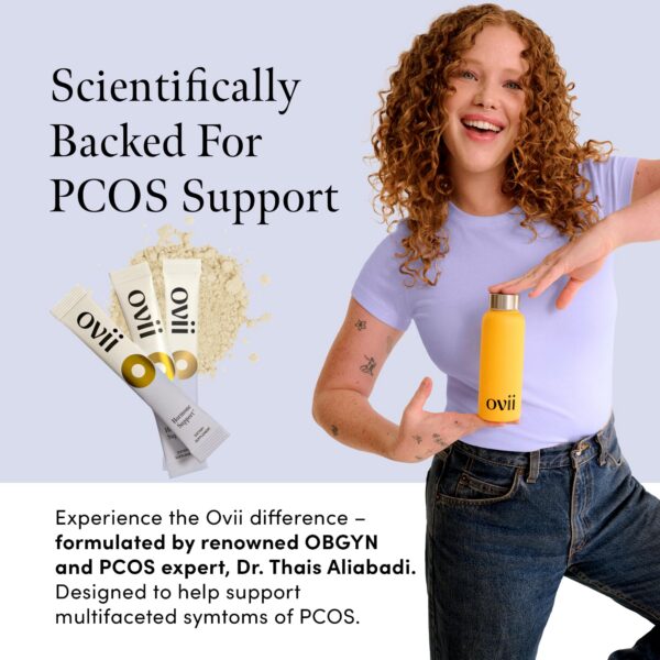 Etiqueta trasera con ingredientes Ovii PCOS