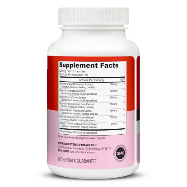 Version 1.0.0 Etiqueta trasera suplemento hongos 7 tipos