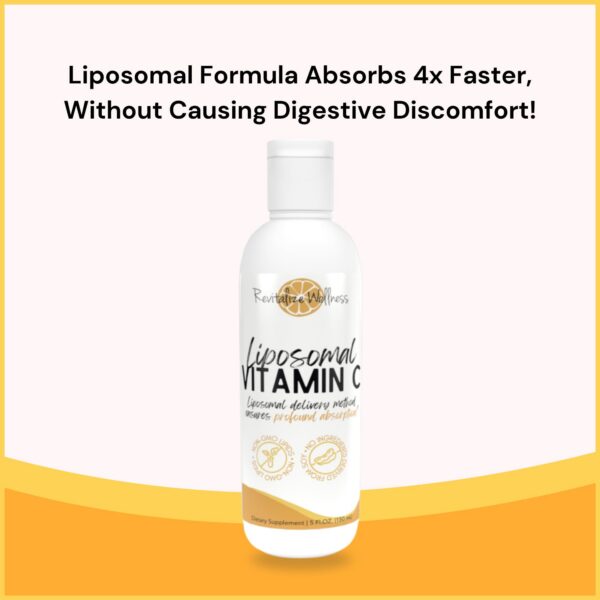 etiqueta trasera suplemento Vitamina C Liposomal Revitalize Wellness