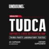 Etiqueta trasera suplemento Unbound Tudca NutraBio