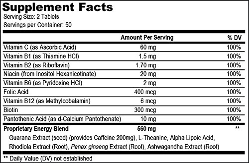 Version 1.0.0 Etiqueta trasera Weyland Energy 100 tabletas vegetarianas