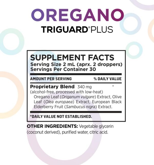 Etiqueta Triguard Plus suplemento líquido saludable