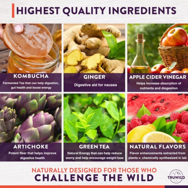 Etiqueta TruWild Kombucha polvo