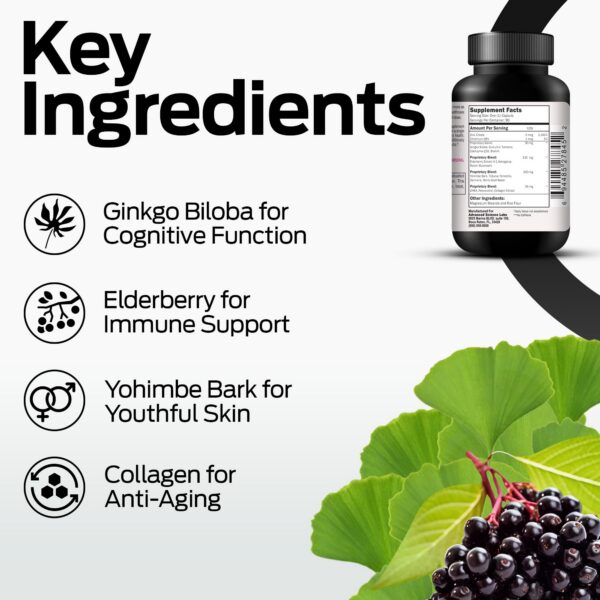 Etiqueta Ultra Max suplemento antienvejecimiento e inmunidad