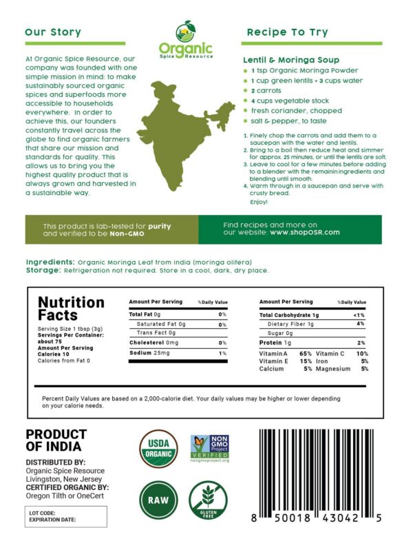 Version 1.0.0 Etiqueta USDA Organic en el empaque