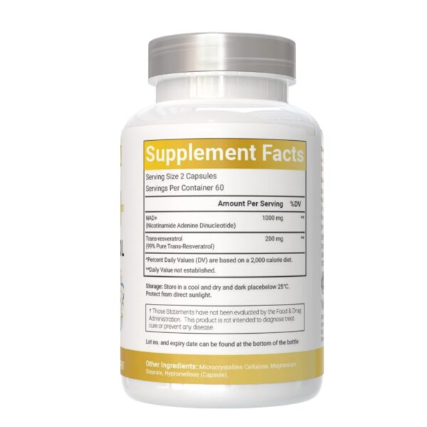 Version 1.0.0 Etiqueta del producto VitaCosmoX NAD+ Resveratrol