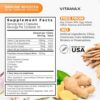 Etiqueta de Vitamax Immune System Defense con detalles del producto
