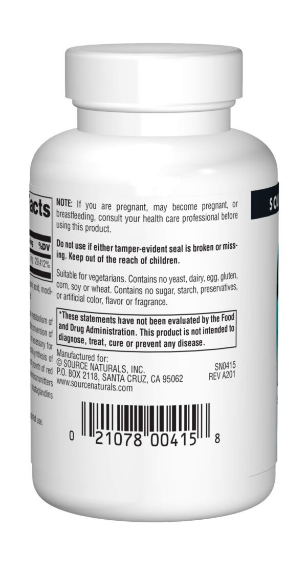 Etiqueta de Vitamina B-6 500 mg