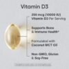 Version 1.0.0 Etiqueta suplemento vitamina d3 con aceite coco organico sports research