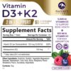 Etiqueta de Vitamin D3 K2 MK-7 Nature's Peak