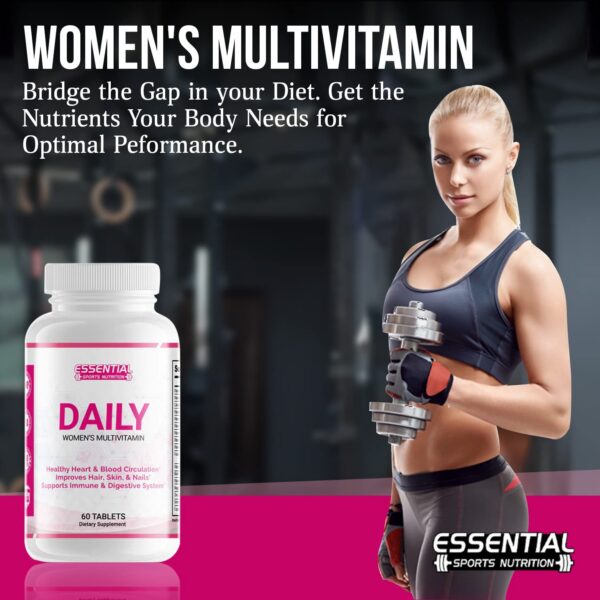 Etiqueta de vitaminas para mujeres Essential Sports Nutrition