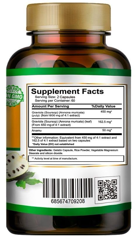 Etiqueta del producto VitamisAn Graviola Soursop