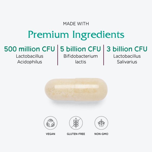 Etiqueta Vitanica Flora Symmetry suplemento probiótico no transgénico