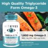 Etiqueta Viteyes Omega-3 TG con información nutricional y beneficios