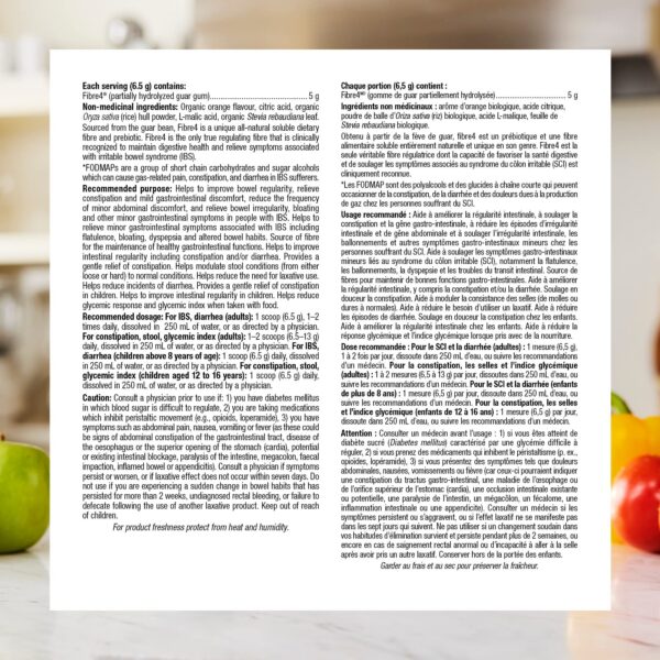 Etiqueta suplemento Webber Naturals Fibra 4 Mandarina Ácida