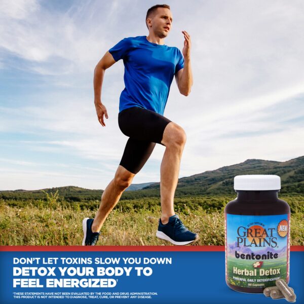 Vista lateral envase Yerba Prima Bentonita más hierbas