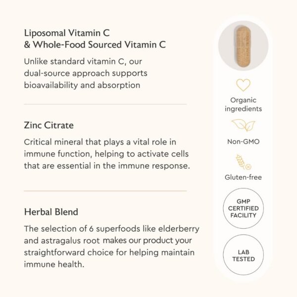 Etiquetas ingredientes Alaya Naturals suplemento inmunidad