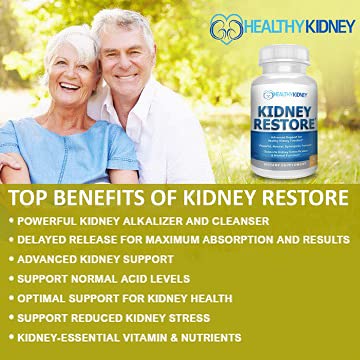 Etiquetas de productos Kidney Restore y Kidney Shield
