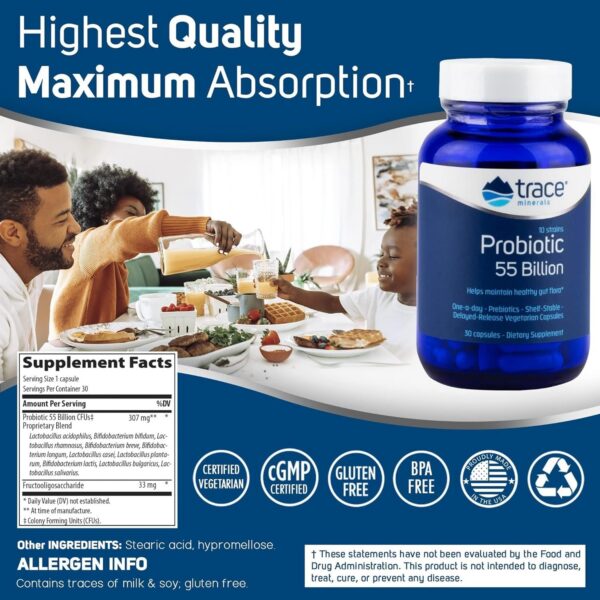 Version 1.0.0 Etiquetas suplemento Trace Minerals probiótico salud intestinal