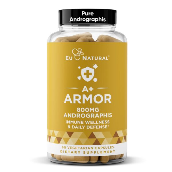 Eu Natural A+ Armor Andrographis suplemento 60 cápsulas veganas