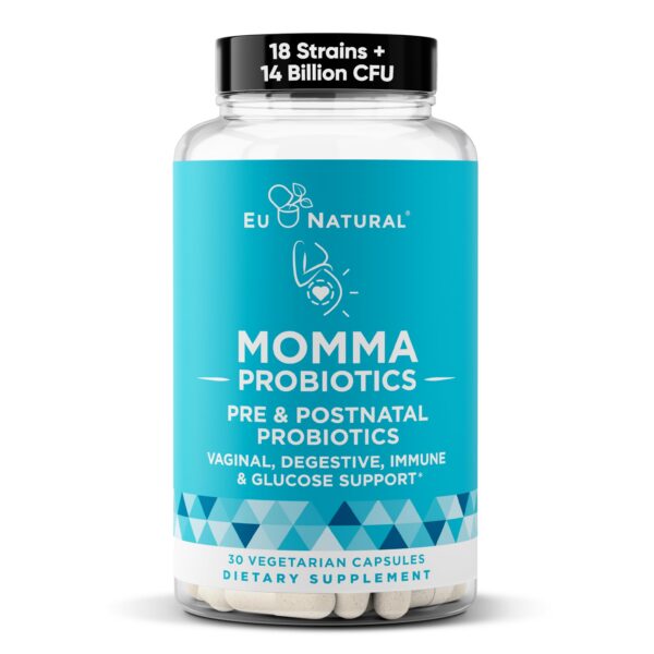 Version 1.0.0 Eu Natural Momma probióticos prenatales cápsulas veganas
