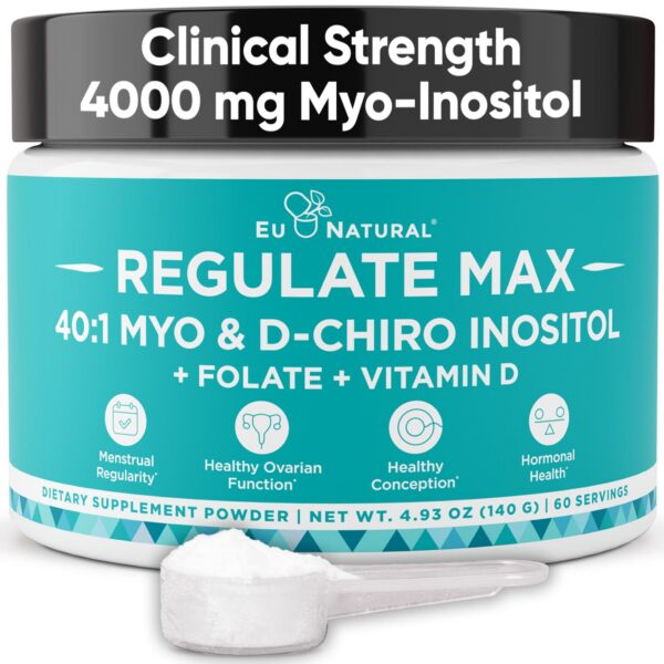 Eu Natural Regulate MAX polvos de Myo-Inositol y D-Chiro-Inositol - frontal