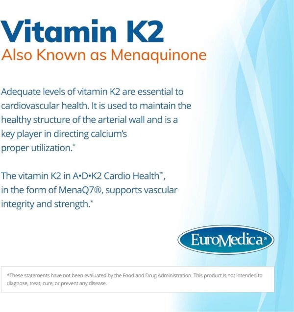 Euromedica softgel vitamina a d3 k2 soporte cardíaco