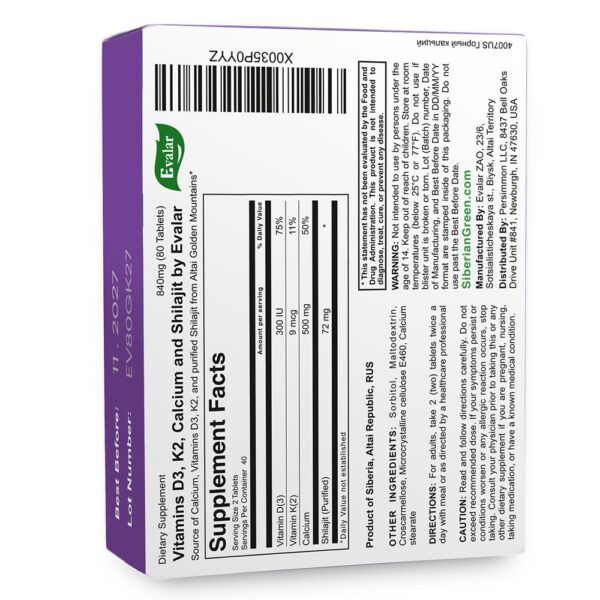 Version 1.0.0 Tabletas marrones de Evalar Mountain Calcium