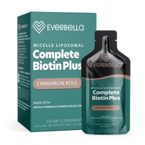 EVERBELLA suplemento biotina plus sabor rollito de canela botella