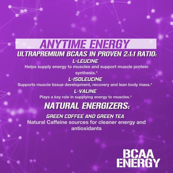 Bote de polvo BCAA sabor uva increíble