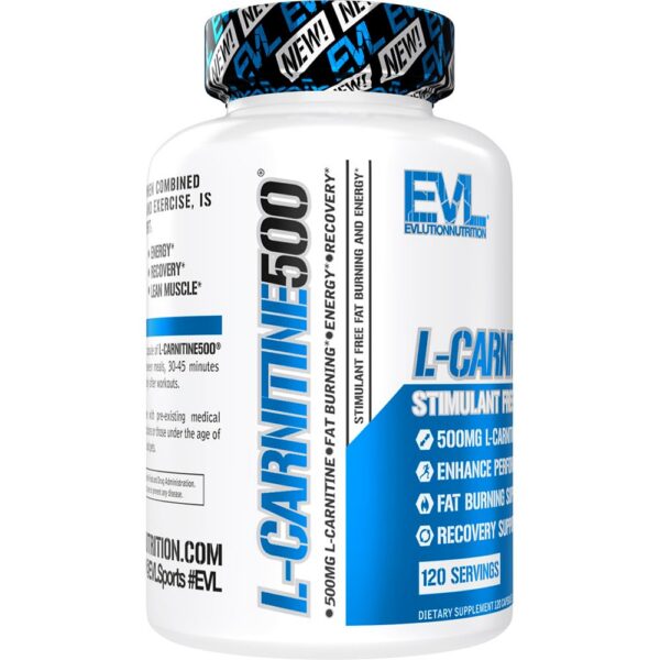 Frasco de EVL L-Carnitine con etiqueta