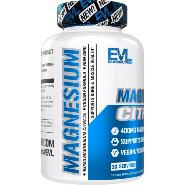 Etiqueta nutricional EVL magnesio citrato