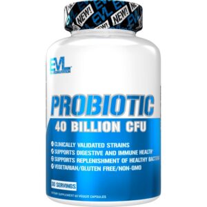 Evlution Nutrition probiótico 40 mil millones CFU envase frontal