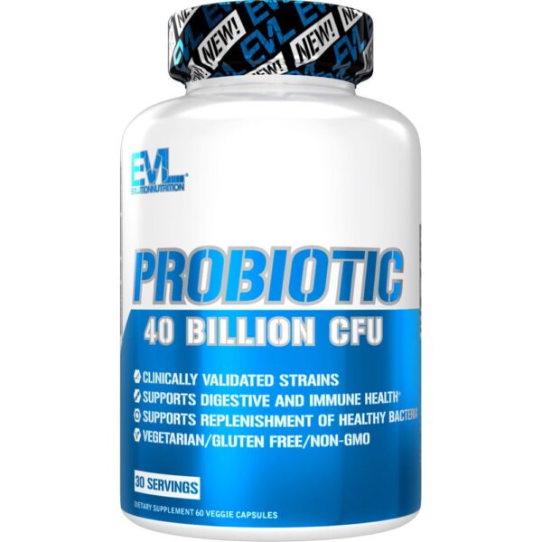 Version 1.0.0 Evlution Nutrition probiótico 40 mil millones CFU envase frontal