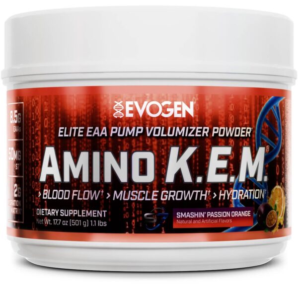Version 1.0.0 Etiqueta frontal Evogen Amino KEM