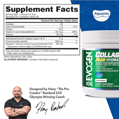 Polvo de colágeno sin sabor lista para mezclar