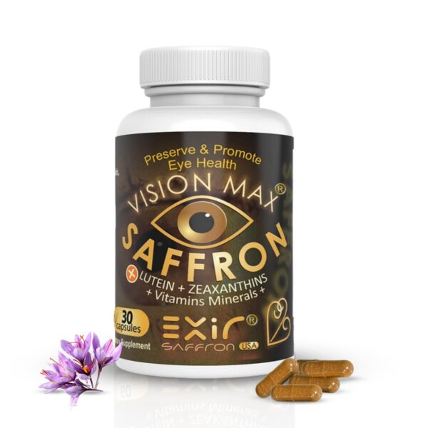 Frasco de EXIR Eye Vitamins con etiqueta frontal