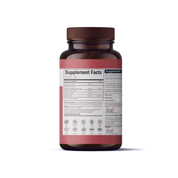 Extracto de ajo orgánico y metilfolato en etiqueta