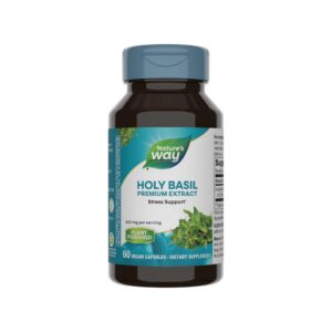 Version 1.0.0 Extracto albahaca sagrada Nature's Way botella frontal