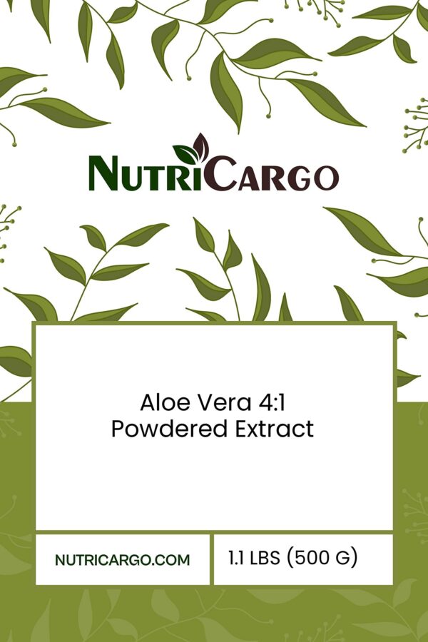 Extracto en polvo de Aloe Vera 4:1 NutriCargo en envase