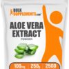 Version 1.0.0 Extracto de aloe vera en polvo BulkSupplements envase frontal